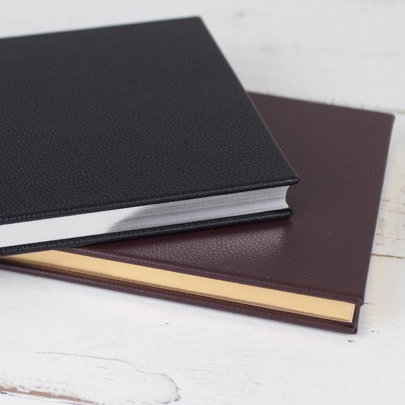 Leatherette Guest Books - silver or gold gilding Leatherette Guest Books - silver or gold gilding