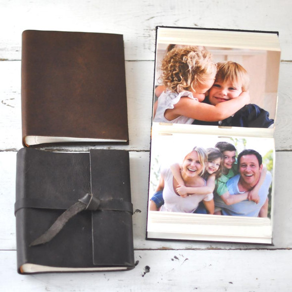 Leather Mini Photo Books - 2 styles soft or wrap & flap - handmade by Blue Sky Papers Leather Mini Photo Books - 2 styles soft or wrap & flap - handmade by Blue Sky Papers