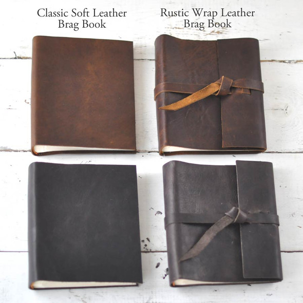 Leather Mini Photo Books - 2 styles & 2 colors - handmade by Blue Sky Papers Leather Mini Photo Books - 2 styles & 2 colors - handmade by Blue Sky Papers