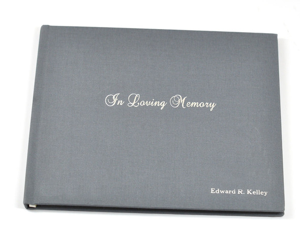 Personalized In Loving Memory Memorial Sign-in Book - Slate with Silver embossing Personalized In Loving Memory Memorial Sign-in Book - Slate with Silver embossing