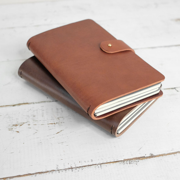 Refillable Traveler's Notebook - Thick, durable leather - by Blue Sky Papers Refillable Traveler's Notebook - Thick, durable leather - by Blue Sky Papers