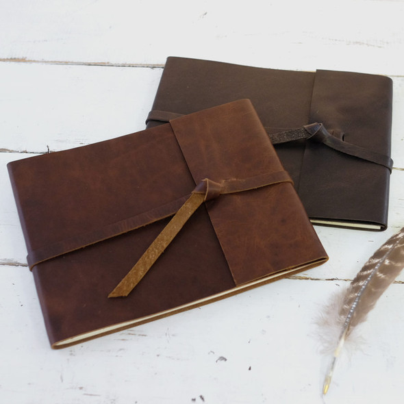 Leather Rustic Guest Books -by Blue Sky Papers Leather Rustic Guest Books -by Blue Sky Papers