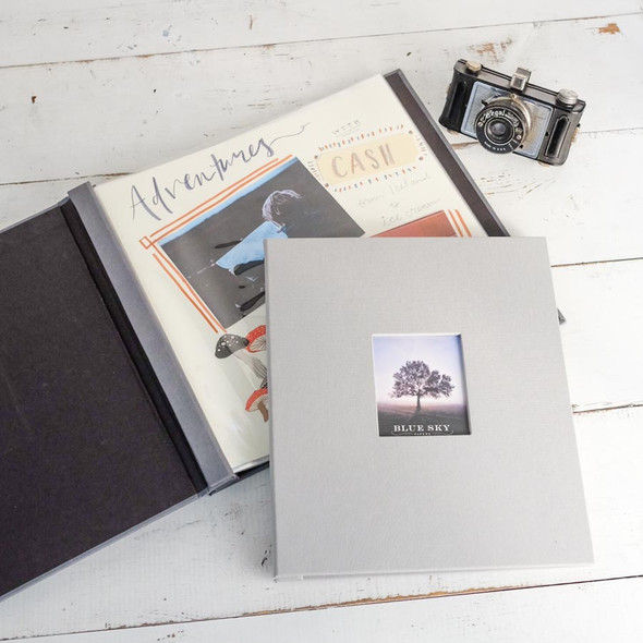 Post-Bound Scrapbook with Clear Sleeves - Simply slip your completed pages into the clear sleeves - by Blue Sky Papers Post-Bound Scrapbook with Clear Sleeves - Simply slip your completed pages into the clear sleeves - by Blue Sky Papers