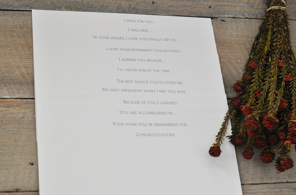 Retirement Keepsake Book Retirement Keepsake Book