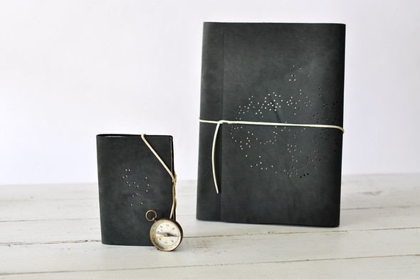 Constellation Leather Sketchbook - pocket journal and leather sketchbook - by Blue Sky Papers Constellation Leather Sketchbook - pocket journal and leather sketchbook - by Blue Sky Papers