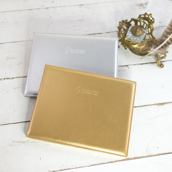Metallic Leatherette Guest Books - from Blue Sky Papers Metallic Leatherette Guest Books - from Blue Sky Papers