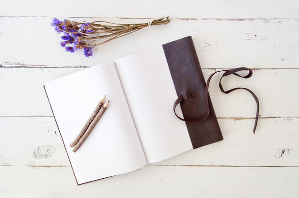 Leather Rustic Sketchbook- 212 blank pages- by Blue Sky Papers Leather Rustic Sketchbook- 212 blank pages- by Blue Sky Papers