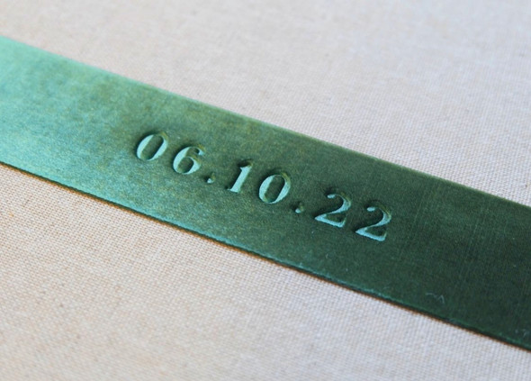 Personalized Velvet Ribbon Book - green sash- by Blue Sky Papers