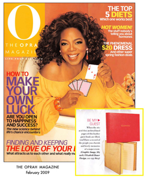 Library Bound Leather Guest Book - Featured as top pick by O Magazine