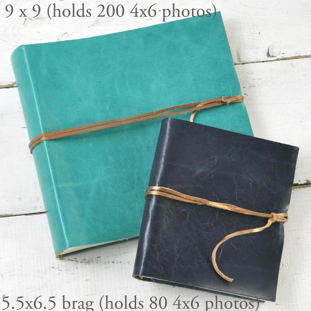 Colorful Leather Brag Book Albums - 2 sizes - by Blue Sky Papers