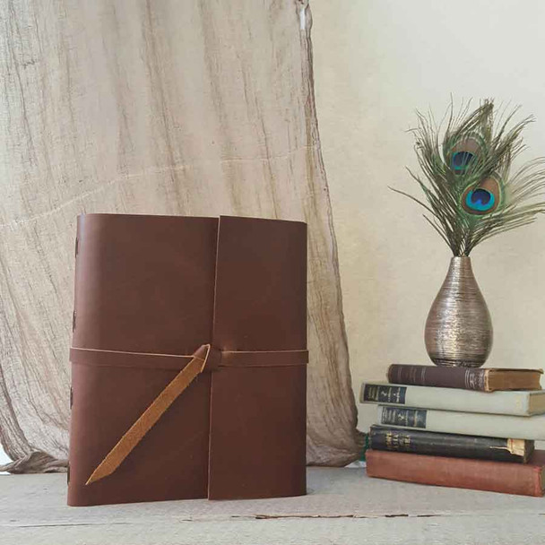 Leather Portolio Book - 8.5x11 sleeve size -  Blue Sky Papers