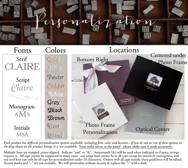 Leather Portfolio Book - personalization options
