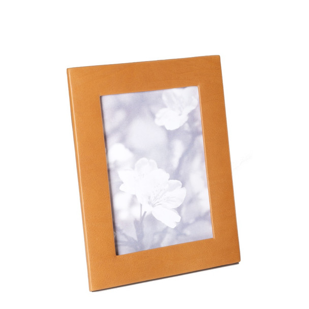 Leather Photo Frame - British Tan Traditional Leather - Blue Sky Papers