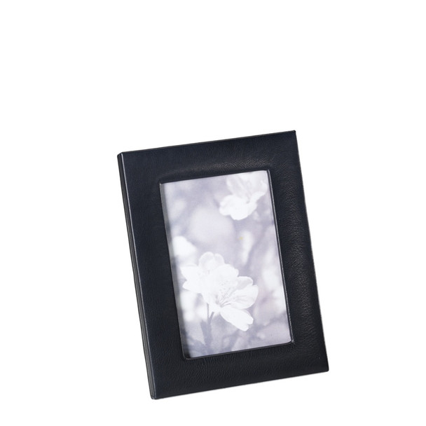 Black Leather Photo Frame - Black Traditional Leather - from Blue Sky Papers