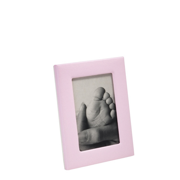 Baby Pink Leather Photo Frame - great for babies, personalize with name, initials, birthdate, Baptism date, etc. - from Blue Sky Papers