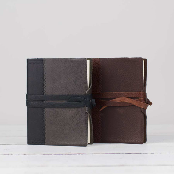 Two-Tone Leather Handcrafted Journal from Blue Sky Papers