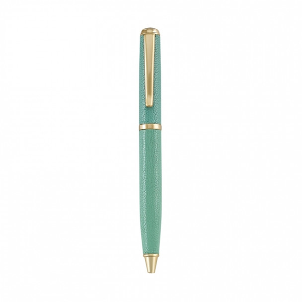 Leather Ballpoint Pens - Robin's Egg Goatskin Leather - from Blue Sky Papers