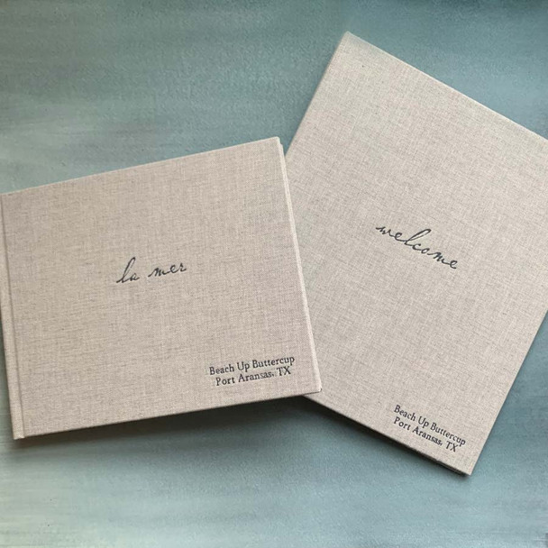 Sailcloth Beach Binder & Guest Book - personalized! - by Blue Sky Papers