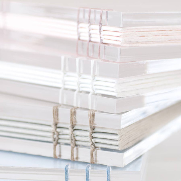 Etched Acrylic Guest Book - coptic stitch binding - by Blue Sky Papers