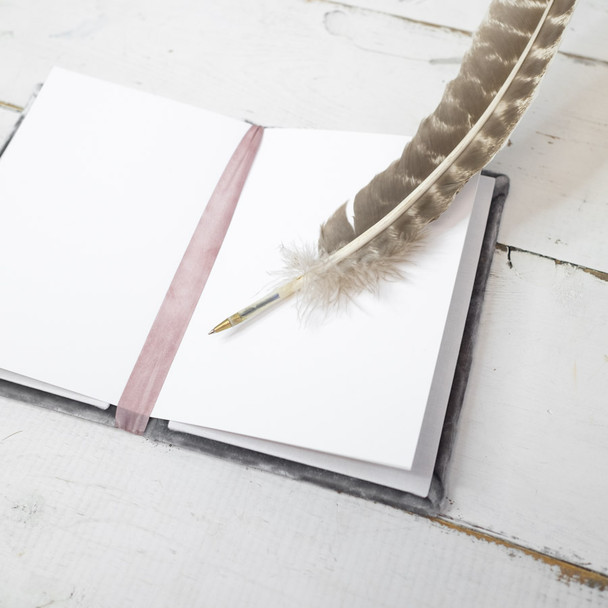 Velvet His and Her Vow Books - White, archival paper - by Blue Sky Papers