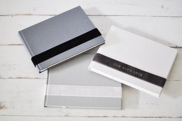 Personalized Velvet Ribbon Book- Multiple colors and styles- by Blue Sky Papers