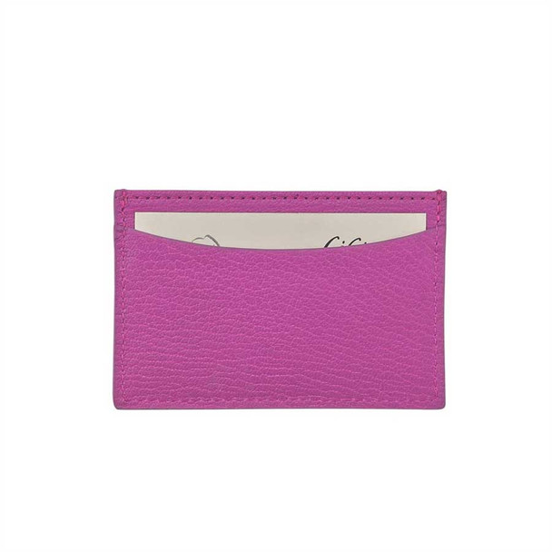 Leather Business Card Holders -  Orchid Goatskin Leather - Blue Sky Papers