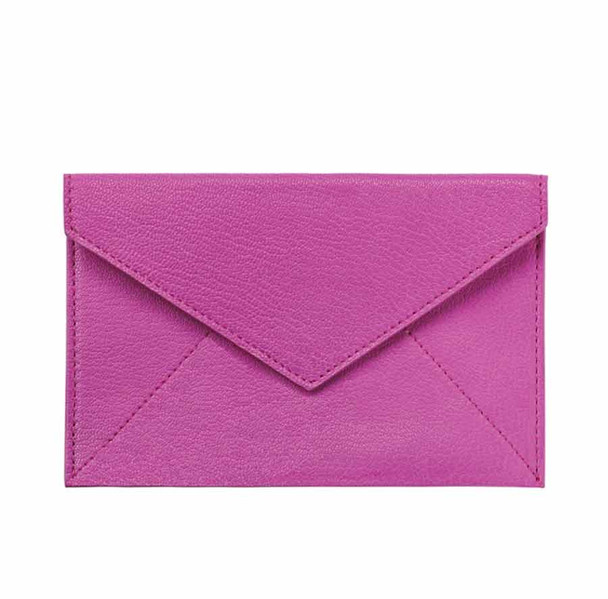 Leather Photo Wallet - Orchid Goatskin Leather- from Blue Sky Papers
