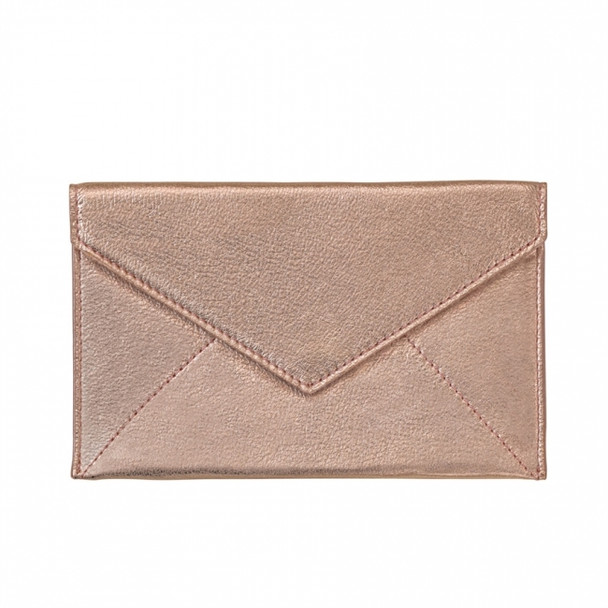Leather Photo Wallet - Rose Gold Metallic Leather - from Blue Sky Papers