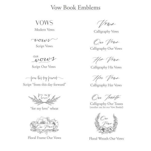 Add an Emblem - Vow oriented emblems. - by Blue Sky Papers