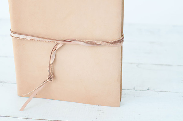 Leather Book with Tri-Leather Strap - by Blue Sky Papers