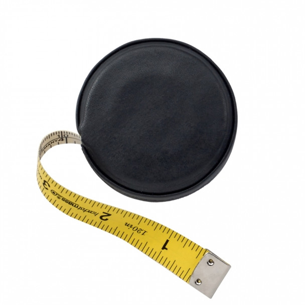 Leather Tape Measure - Black Vachetta Leather - From Blue Sky Papers