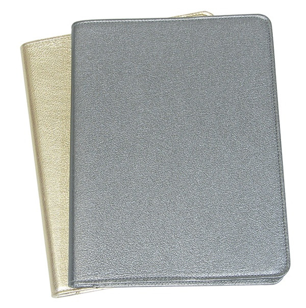 Metallic Leather Notebook - White Gold (left) & Silver (right) - from Blue Sky Papers