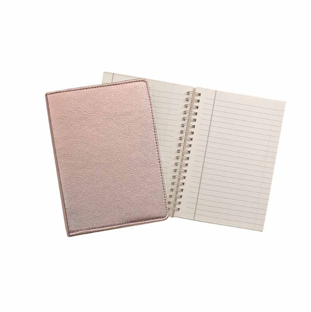 Leather Notebook - Rose Gold Metallic Leather - from Blue Sky Papers