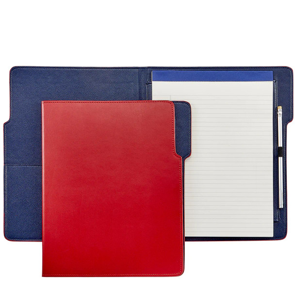Leather Portfolio - Red Traditional Leather - Blue Sky Papers
