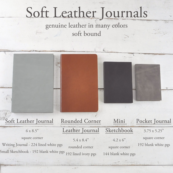 Soft Leather Journals  -  several sizes - handmade by Blue Sky Papers