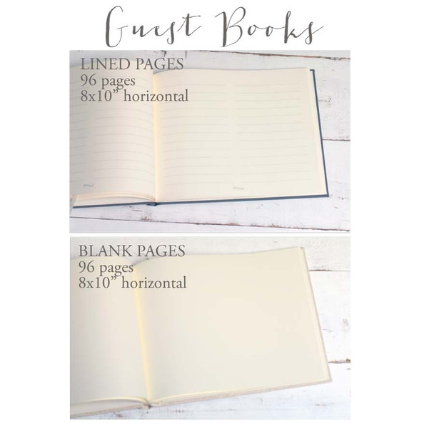 Modern Blush Book- Traditional Guest Book Options- by Blue Sky Papers