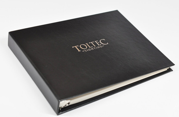 Custom Corporate Guest Book- Horizontal 3-ring style with custom logo in Silver- by Blue Sky Papers