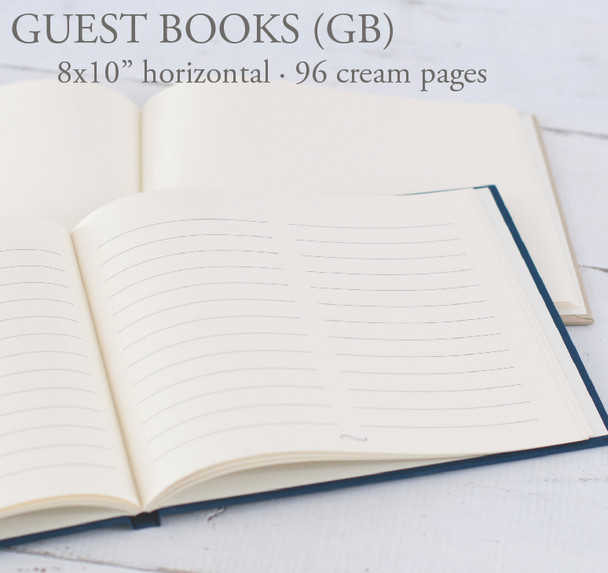 Custom Corporate Guest Book - Tradtional sewn-bound with lined pages and blank pages - Blue Sky Papers