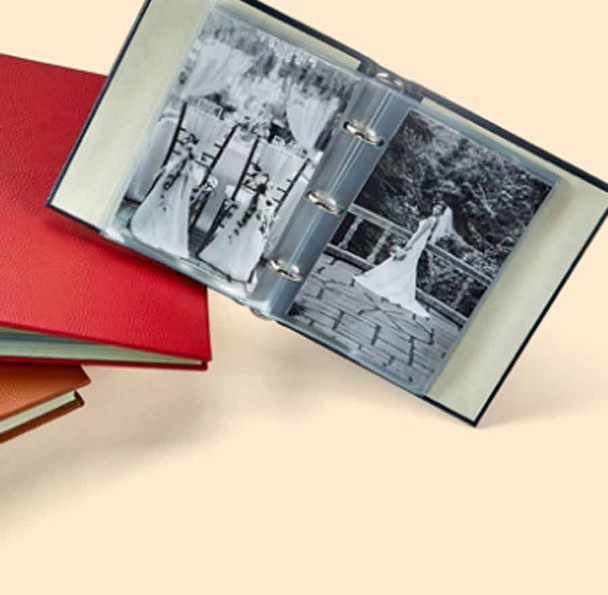 Clear Pocket Leather Photo Album - Small - from Blue Sky Papers