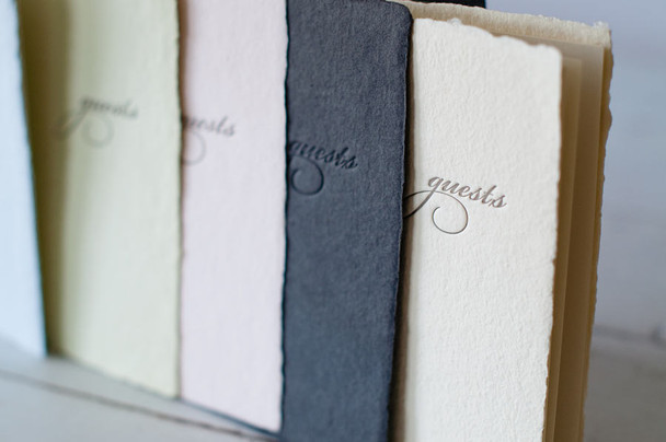 Letterpress Guest Books - Deckled Edge Detail