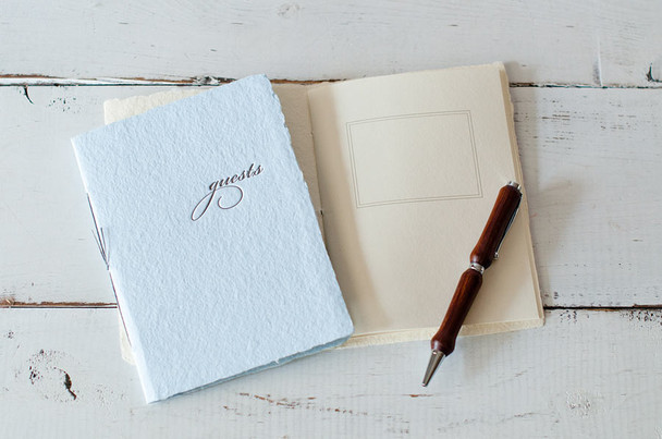 Letterpress Guest Books  - Front Page box