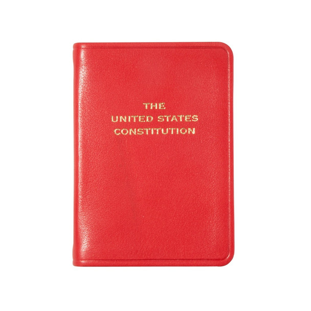 Mini United States Constitution Book - Red leather - Blue Sky Papers