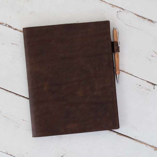 Leather Refillable Composition Notebook - Rustic Leather - from Blue Sky Papers
