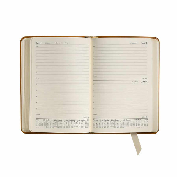 Leather Day Planner 2021 - weekly view - Blue Sky Papers