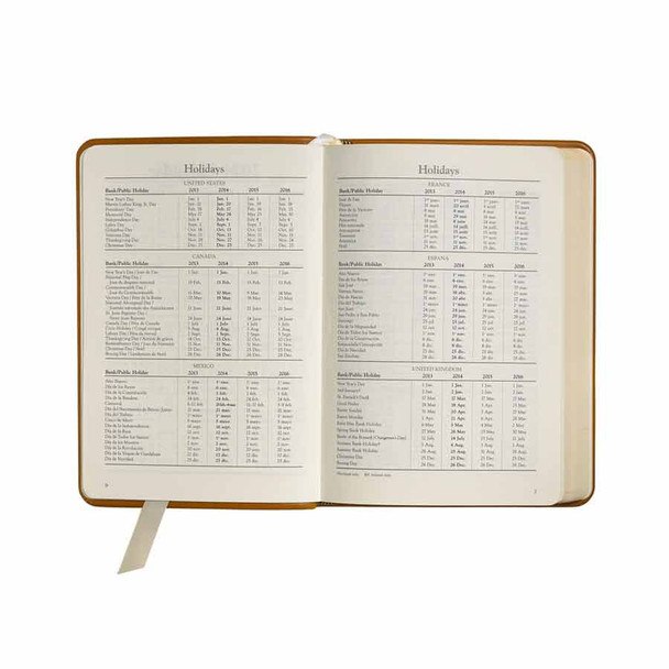 Leather Day Planner 2021 - holidays - from Blue Sky Papers