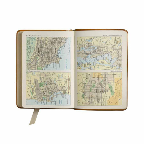 Leather Day Planner 2021 - maps - from Blue Sky Papers
