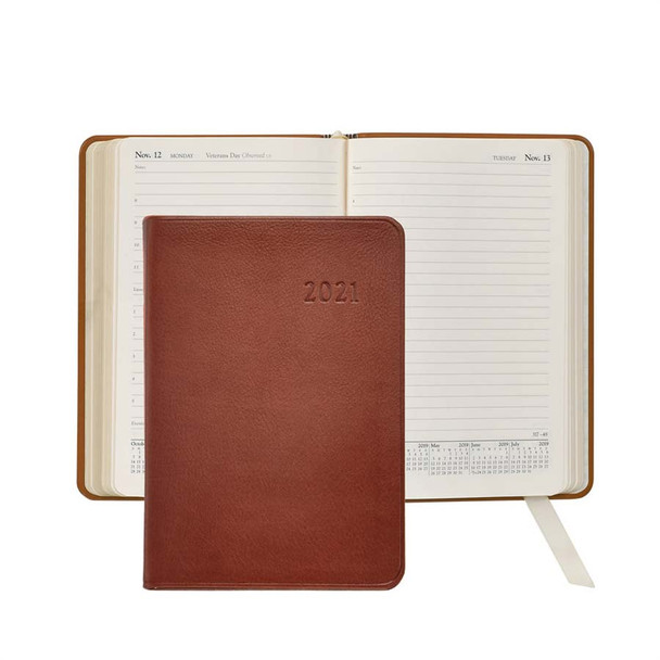 Leather Day Planner 2021 - Maple Leather - from Blue Sky Papers
