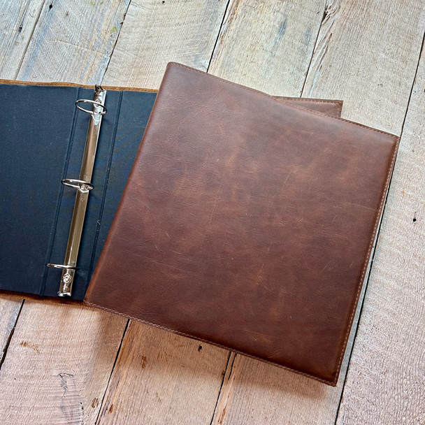 Natural Leather Binder - timeless and will last a lifetime - Blue Sky Papers