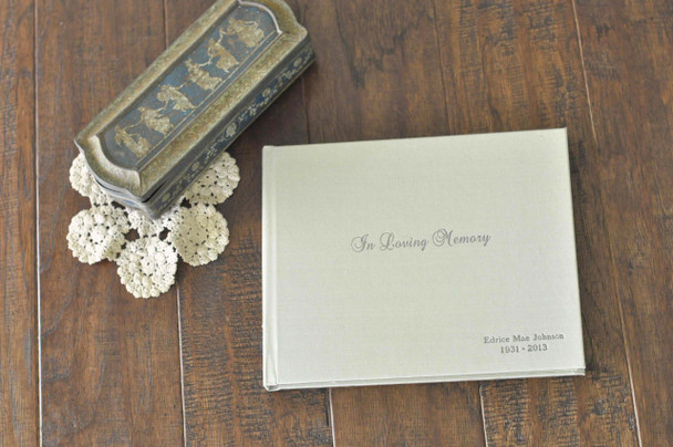 Personalized In Loving Memory Memorial Sign-in Book