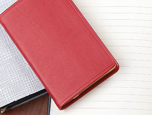 Pocket Leather Journal - Red - Blue Sky Papers